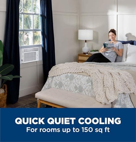GE Window Air Conditioner Unit, 5,000 BTU for Small Rooms up to 150 sq ft. with Manual Adjustable Fan and Cooling Settings, Perfect for Small Bedroom or Living Room, Easy Install Kit Included, White - Image 6