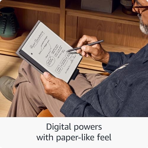 Amazon Kindle Scribe (64GB) - Your notes, documents and books, all in one place. With built-in AI notebook summarization. Includes Premium Pen - Tungsten - Image 4