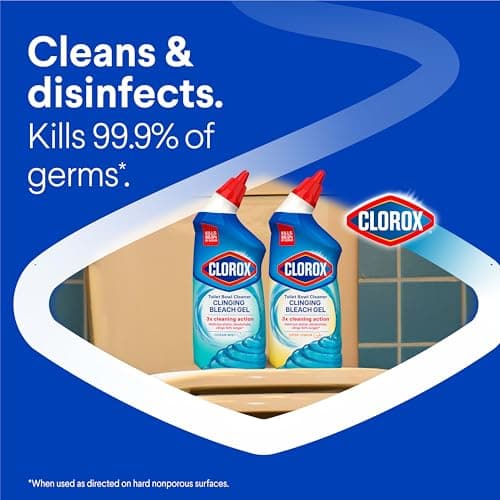 CLOROX Toilet Bowl Cleaner Clinging Bleach Gel, Ocean Mist, 24 Fl Oz, Pack of 2 (Package May Vary) - Image 4