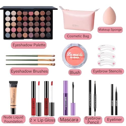 Makeup Set for Women, Makeup Full Kit for Beginners & Professionals, Travel Makeup Set for Teens & Adults, Makeup Gift Set for Girls, Eyeshadow Palette, Lip Gloss, Face & Eye Make up - Image 2