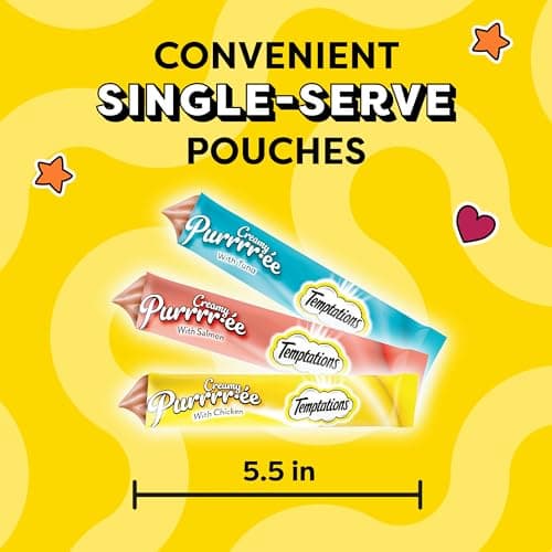 Temptations Creamy Puree Variety Pack of Squeezable Cat Treats, 0.42 oz. Tubes, 24 Count - Image 10