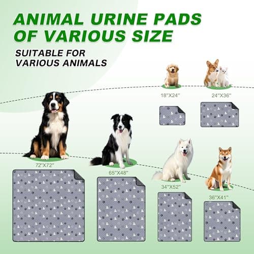 WanpeeGoo Washable Pee Pads for Dogs, 4 Pack Absorbent Reusable Training Dog Pads Pet Puppy Pads, Non-Slip Potty Pads for Whelping, Playpen, Crate, Bed, Grey 18"x24" - Image 7