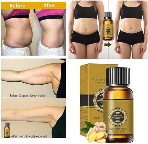 10 Pack Belly Drainage Ginger Oil, Ginger Oil Lymphatic Drainage Massage Oil, Natural Lymphatic Drainage Ginger Oil,Ginger Massage Oil,Plant Aroma Oil, Natural Ginger Essential Oil - Image 2