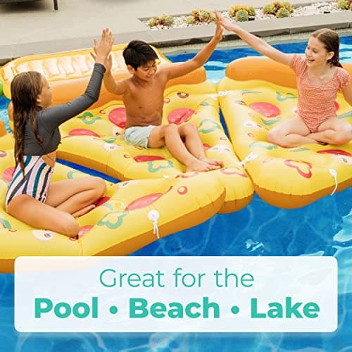 Greenco Giant Inflatable Pizza Pool Float Single - Pizza Floats for Pool - 75 x 61 Inches - Image 3