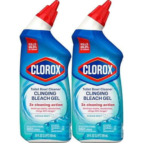 CLOROX Toilet Bowl Cleaner Clinging Bleach Gel, Ocean Mist, 24 Fl Oz, Pack of 2 (Package May Vary) - Image 12