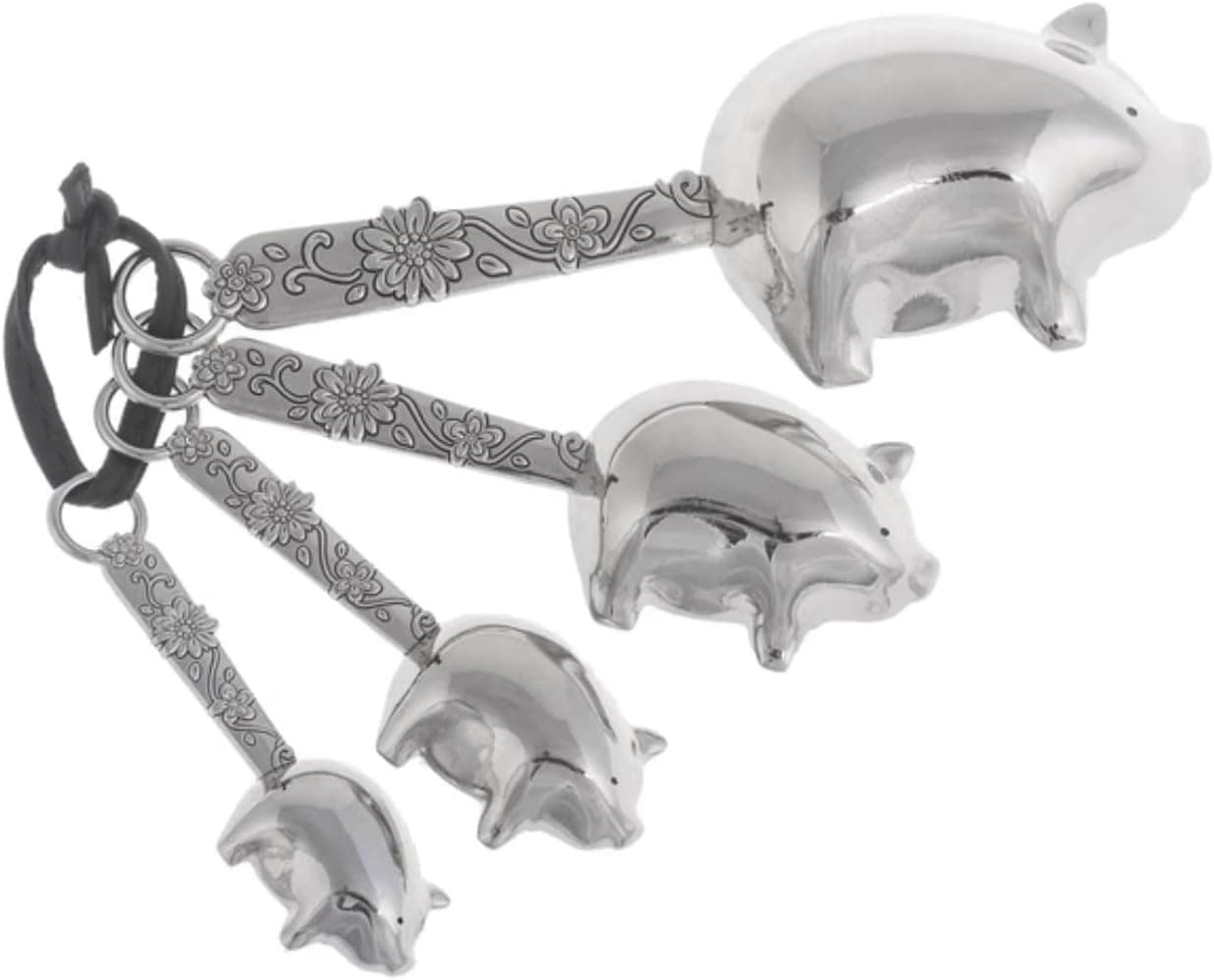 4-Piece Measuring Spoons Set Pigs with Flowers - Image 7
