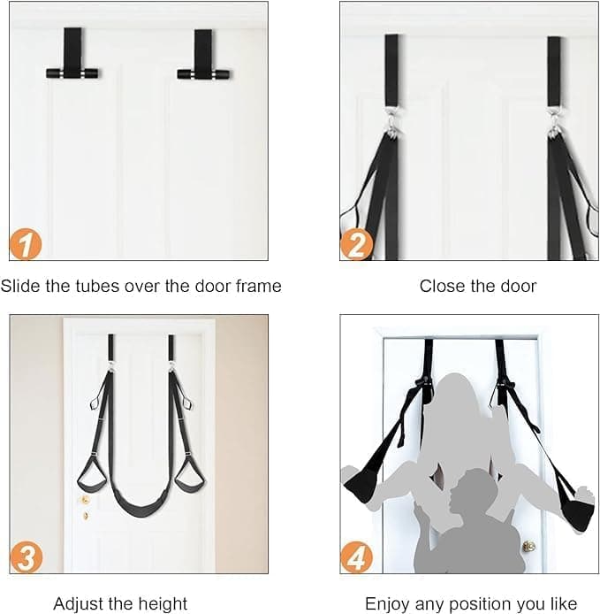 Door Sex Swing with Seat - Sexy Bondage Love Slings for Adult Couples, 300LB Heavy Duty Door Mount Sex Slingshot Swing for Adults, Sex Furniture for Bedroom Kinky Play Sexy Toys for Women Sweater B5 - Image 5