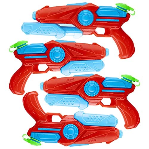 Pack of 4 Plastic Water Blaster Soaker Squirt Guns for Water Fighting Summer Pool Beach Toy for Kids