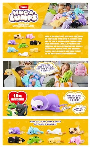 Hug-A-Lumps Dino(Delilah) Weighted Plush 3.3 Lbs, Cuddly, Squishy, Comfort Plush, Anti-Stress by ZURU - Image 3