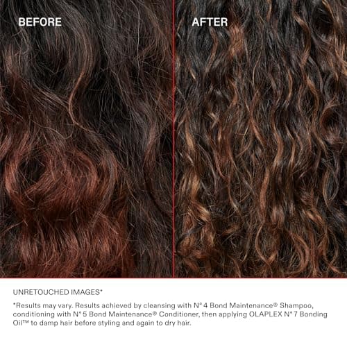 Olaplex No. 7 Bonding Oil, Concentrated High Shine Oil, Heat Protectant, Visibly Smooths & Softens Hair, Added Color Vibrancy, Up to 72 Hour Frizz Control, For All Hair Types, 1 fl oz - Image 5