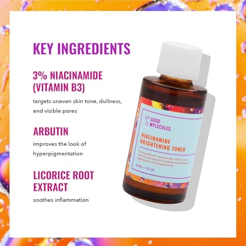 Good Molecules Niacinamide Brightening Toner - Toner for Face with Niacinamide and Arbutin for Skin Tone Balancing- Pore Minimizer, Skin Care for Face - Image 3