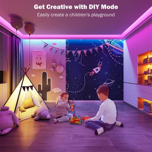 Leeleberd Led Lights for Bedroom 100 ft (2 Rolls of 50ft) Music Sync Color Changing RGB Led Strip Lights with Remote App Control Bluetooth Led Strip, Lights for Room Home Kitchen Party Decor - Image 5