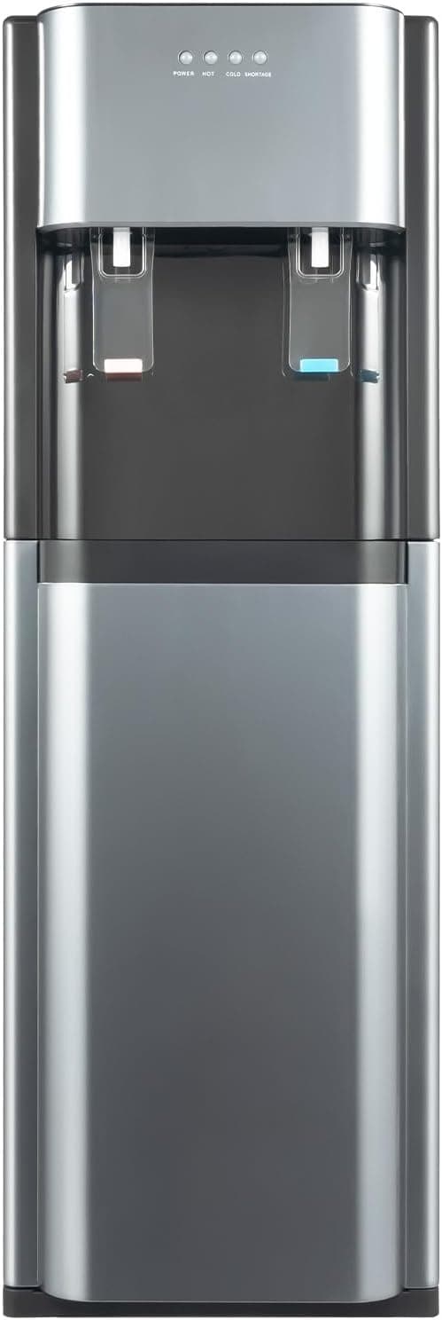 Bottom Loading Water Cooler Dispenser with Hot Room & Cold Spouts (White)