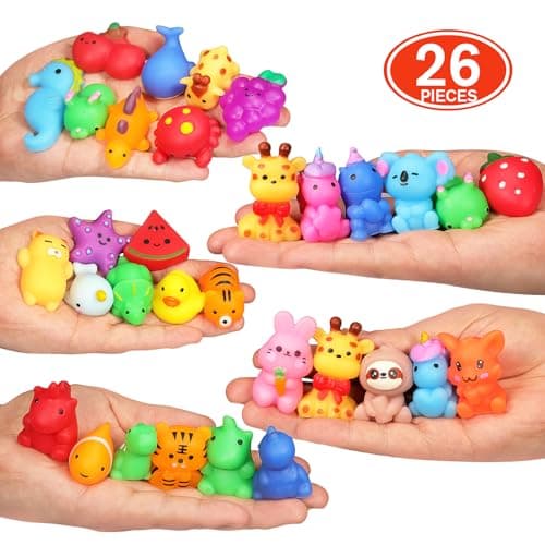 nobasco Squishies, 26 Pack Mochi Squishy Toys - Kawaii Cat Squishys Slow Rising Animals - Party Favors, Goodie Bag, Birthday Gifts, Mini Squishies Stress Reliever Toy - Image 4