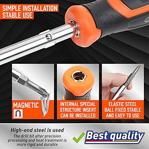 Amartisan 18-in-1 Multi-bit Screwdriver Set Tool All in One, Portable Multi-Purpose Screwdriver, Slotted/Philips/Pozi/Torx/Square,Nut Driver - Image 5