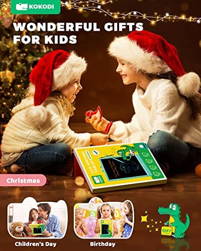KOKODI LCD Writing Tablet, Valentines Day Gifts for Kids，10 Inch Colorful Toddler Doodle Board Drawing Tablet, Erasable Reusable Electronic Drawing Pads, Educational and Learning Toys for Kids - Image 7
