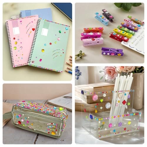 2774pcs Gem Stickers Jewels for Crafts - Self Adhesive Rhinestone Jewel Stickers, Stick on Gems Rhinestones for Crafts, Acrylic Bling Heart Stickers, Craft Supplies for Kids - Image 4