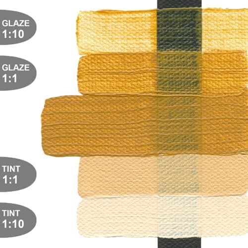 5 Oz Heavy Body Acrylic Color Paints Color: Yellow Ochre - Image 4
