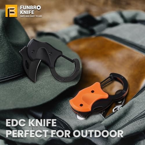 FUNBRO Small Pocket Knife Gift for Men, Keychain Box Cutter with 1.34inch Blade, Mini Folding Knives EDC Gadgets for Everyday Carry, Stocking Stuffers Gift for Adults Men Him - Image 7