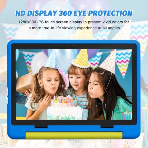 URAO Kids Tablet, Android 14 Tablet for Kids 10 inch Octa-Core with Case, 64GB 1TB TF Card Expandable for Toddler Children, Parental Control, Dual Camera, WiFi,Gift - Image 4