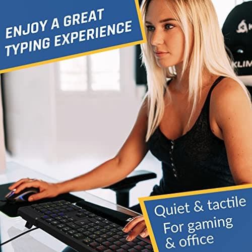 KLIM Chroma Gaming Keyboard Wired USB Durable Ergonomic Waterproof + Blaze Rechargeable Wireless Gaming Mouse RGB White + Impact USB Gaming Headset - Noise Cancelling - Image 7