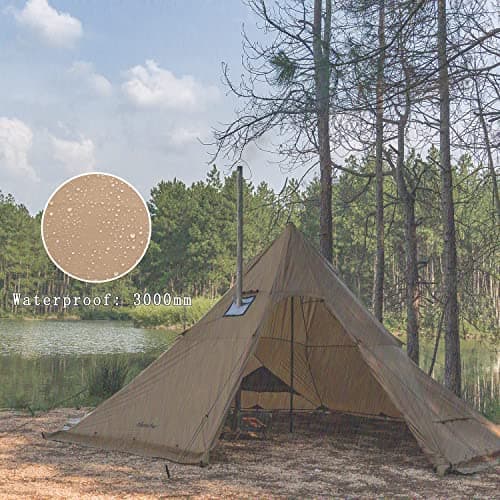 FIREHIKING Camping Hot Tent 4-8 Person Tipi Tent with Stove Jack for Bushcraft, Cooking and Heating - Image 5