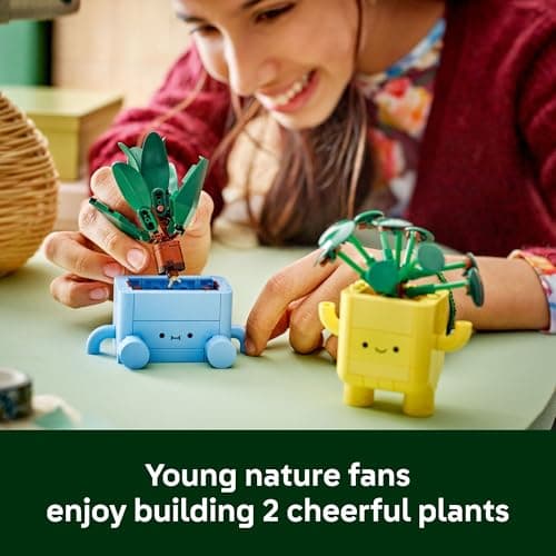 LEGO Botanicals Happy Plants Building Toys - Bedroom or Dorm Room Decor for Girls, Boys, & Adults, Desk or Shelf Display - Stocking Stuffers & Gift for Christmas - 10349 - Image 3