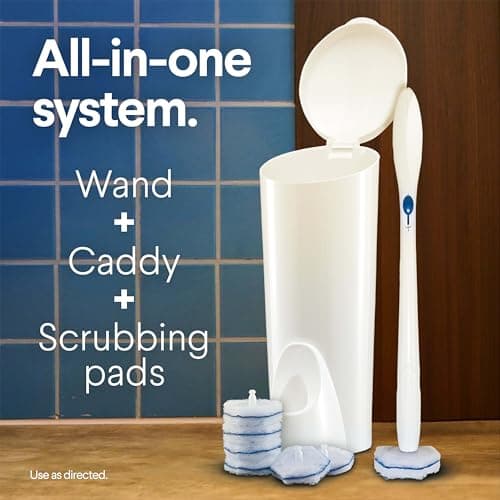 CLOROX ToiletWand Toilet Bowl Cleaner- Toilet Brush, Storage Caddy and 16 Disinfecting Refill Heads - Image 3
