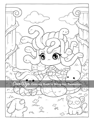 Creepy Cutie: Coloring Book for Adults and Teens Featuring Goth Kawaii and Spooky Cute Creatures of All Kinds and Many More - Image 7