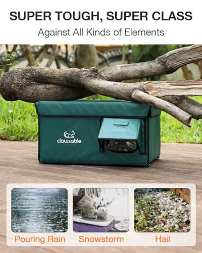 Indestructible Heated Cat House for Outside Cats Winter, 100% Weatherproof, Safe Escape Door, Insulated Outdoor Cat Shelter with Heater for Feral Barn Cat Kitty (Forest Green, 12.6"x16.5"x12.6") - Image 4