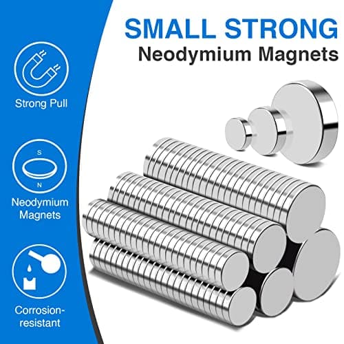 TRYMAG Small Strong 6 Different Sizes 255Pcs Rare Earth Magnets for Crafts, Heavy Duty Neodymium Round Refrigerator Magnets for Whiteboard, Home, Kitchen, Office, School - Image 4