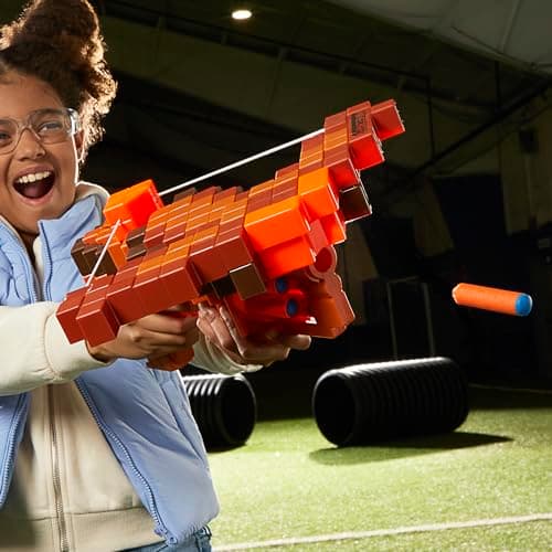 Nerf Minecraft Pillager's Crossbow Dart Blaster, 6 N1 Darts Compatible Only N1 Dart Blasters, 6 Dart Capacity, Ages 8+ - Image 6