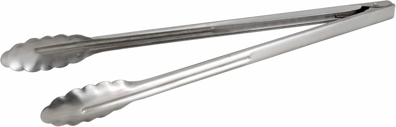Winco Coiled Spring Extra Heavyweight Stainless Steel Utility Tong, 16-Inch 16-Inch Utility Tongs - Image 2