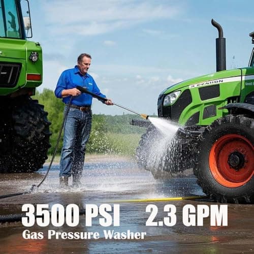 3500 PSI Gas Pressure Washer, 209CC Engine, 2.3 GPM, 4 Adjustable Nozzles, 25ft Hose for Cleaning Cars, Patios, Walls, and Gardens (Blue) - Image 8