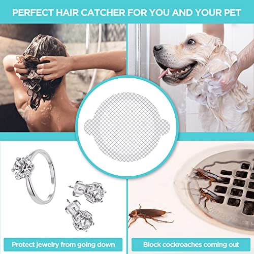 Aire Allure, 25 Pack, Disposable Shower Drain Hair Catcher Mesh Stickers - Image 3