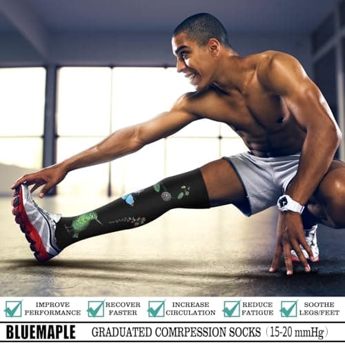Thigh High Compression Socks for Women and Men Circulation(3 Pairs) Over the Knee-Best Support for Running,Travel - Image 4