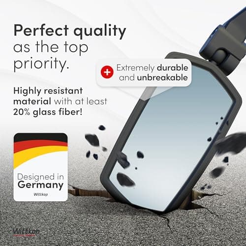 WITTKOP Bike mirror | Large HD field of vision | 360° rotatable & foldable | Mounting above & below | Break-proof & durable | ebike accessories, bike mirror handlebar mount, bicycle mirrors - Image 3