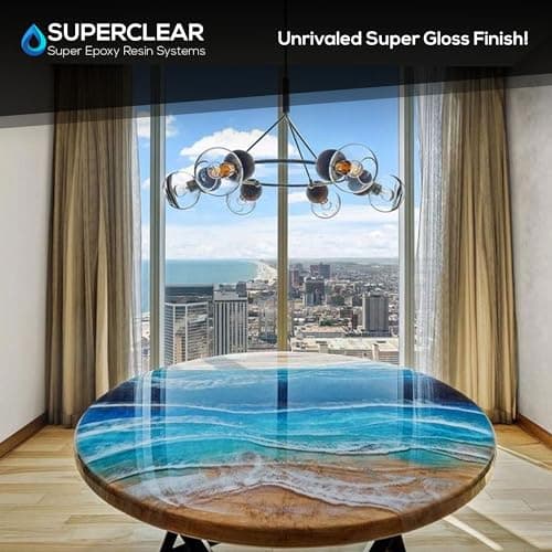 Table Top Epoxy Resin Superclear 2 Gallon | 256 oz Kit, Anti-Yellow Highest UV Impact Resistance, Food Safe Epoxy, Crystal Clear Gloss, Bubble Free, Bar & Surface Coat, Tumblers, Wood, DIY - Image 5