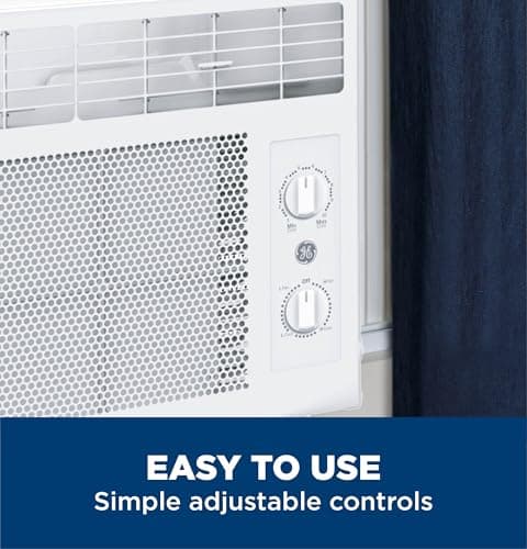 GE Window Air Conditioner Unit, 5,000 BTU for Small Rooms up to 150 sq ft. with Manual Adjustable Fan and Cooling Settings, Perfect for Small Bedroom or Living Room, Easy Install Kit Included, White - Image 5