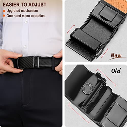 BULLIANT Men's Belt, Slide Ratchet Belt For Gift Men Dress Pant Shirt Oxfords,Trim To Fit(Black,38"-44" Waist Adjustable) - Image 5