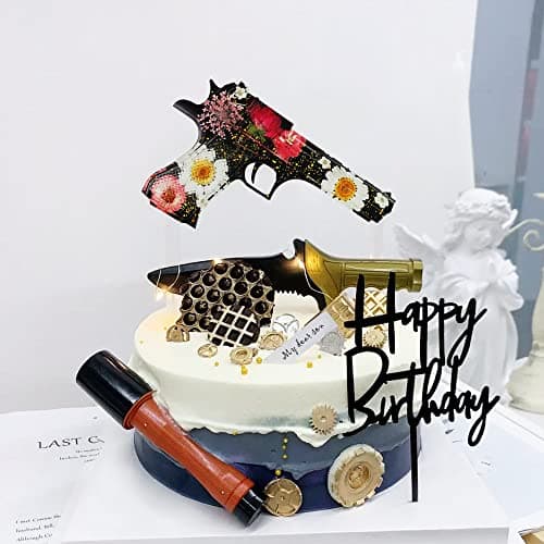 BICASUU Epoxy Resin Mould Gun Pistol Shell Bullet Silicone Casting Mold, 3D DIY Soft Clay Cake Decor Craft Candy Desserts Chocolate Tool, White - Image 4