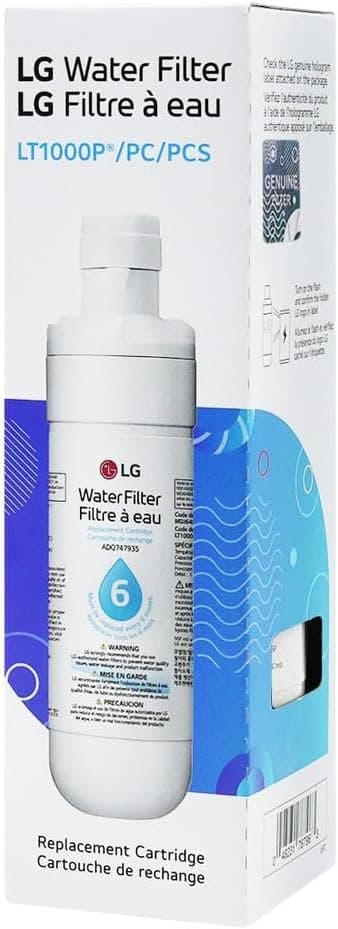 LG LT1000P - 6 Month / 200 Gallon Capacity Replacement Refrigerator Water Filter (NSF42, NSF53, and NSF401) ADQ74793501, ADQ75795105, AGF80300704, or AGF80300705 White 1 Pack - Image 11