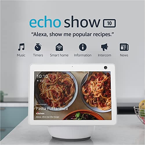 Amazon Echo Show 10 (newest model), HD smart display with premium sound, motion and Alexa, Glacier White - Image 10