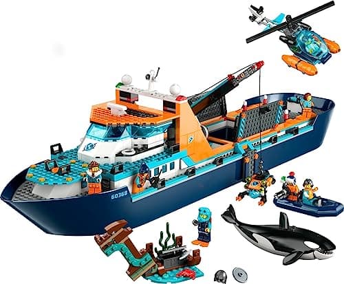 Lego City 60368 Arctic Research Ship & 60376 Arctic Snowmobile Set of 2 - Image 4