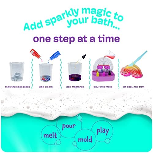 Dan&Darci Unicorn Soap Making Kit - Girls Crafts DIY Project Age 6+ Year Old Kids - Unicorn Girl Gifts - Science STEM Activity Teenage Gift - Make Your Own Soap Kits - Craft Toys Ages 6 7 8 9 10 11 12 - Image 4
