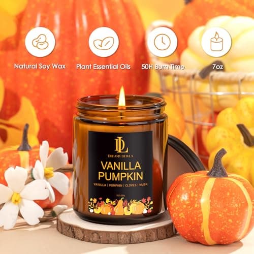 Fall Candle Set, Fall Scented Candles for Home, 4 Pack Soy Candle Set, Autumn Gifts for Women Men, Autumn Scents of Vanilla Pumpkin/Cinnamon Clove/Apple Pie/Fall Party - Image 3
