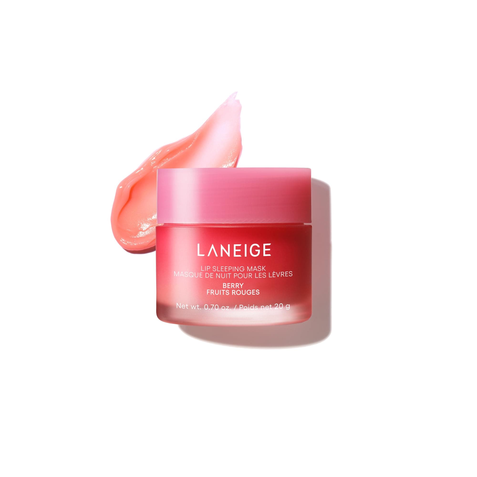 LANEIGE Lip Sleeping Mask: Nourish, Hydrate, Vitamin C, Murumuru & Shea Butter, Antioxidants, Flaky, Dry Lips Berry