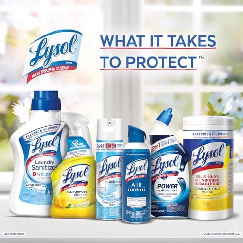 Lysol Toilet Bowl Cleaner Gel, For Cleaning and Disinfecting, Stain Removal, Forest Rain Scent, 24oz - Image 6