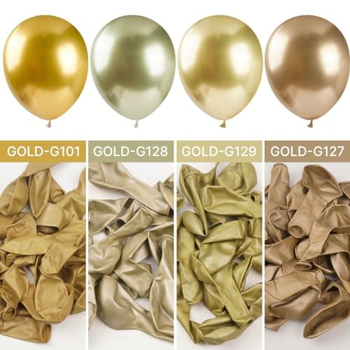 PartyWoo Metallic Gold Balloons, 50 pcs 12 Inch Gold Metallic Balloons, Gold Balloons for Balloon Garland or Balloon Arch as Party Decorations, Birthday Decorations, Baby Shower Decorations, Gold-G101 - Image 3