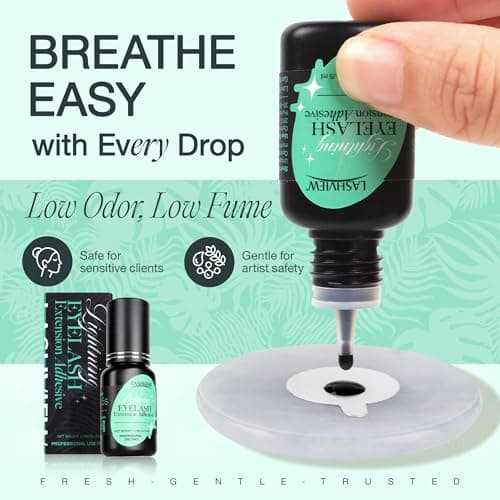 LASHVIEW Eyelash Extensions Glue, 0.3 Sec Fast Drying Retention 6-8 Weeks Black Adhesive Professional Sensitive Waterproof Glue 5ml /0.17 fl.oz FH01 - Image 4